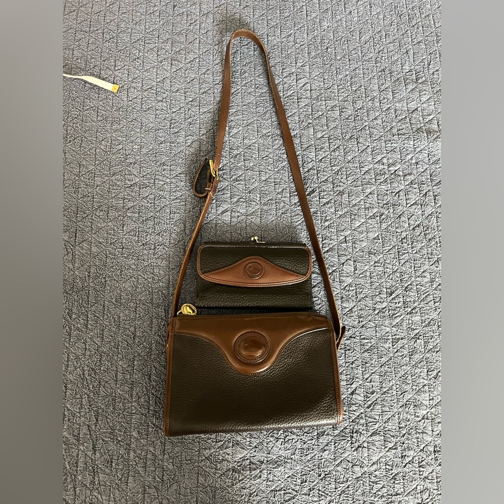 Vintage Dooney & Bourke all weather leather bag and wallet
